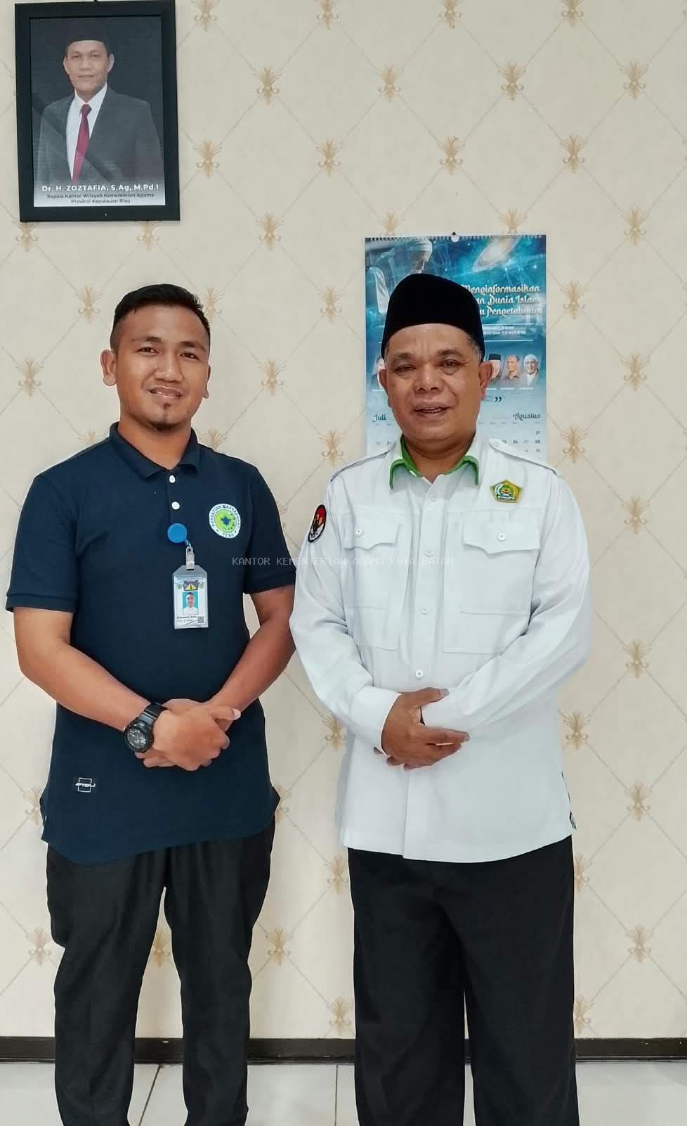 Koordinasi Lomba Al-Barzanji, Pengurus BMKJ Kepri dan Batam Kunjungi Kantor Kemenag